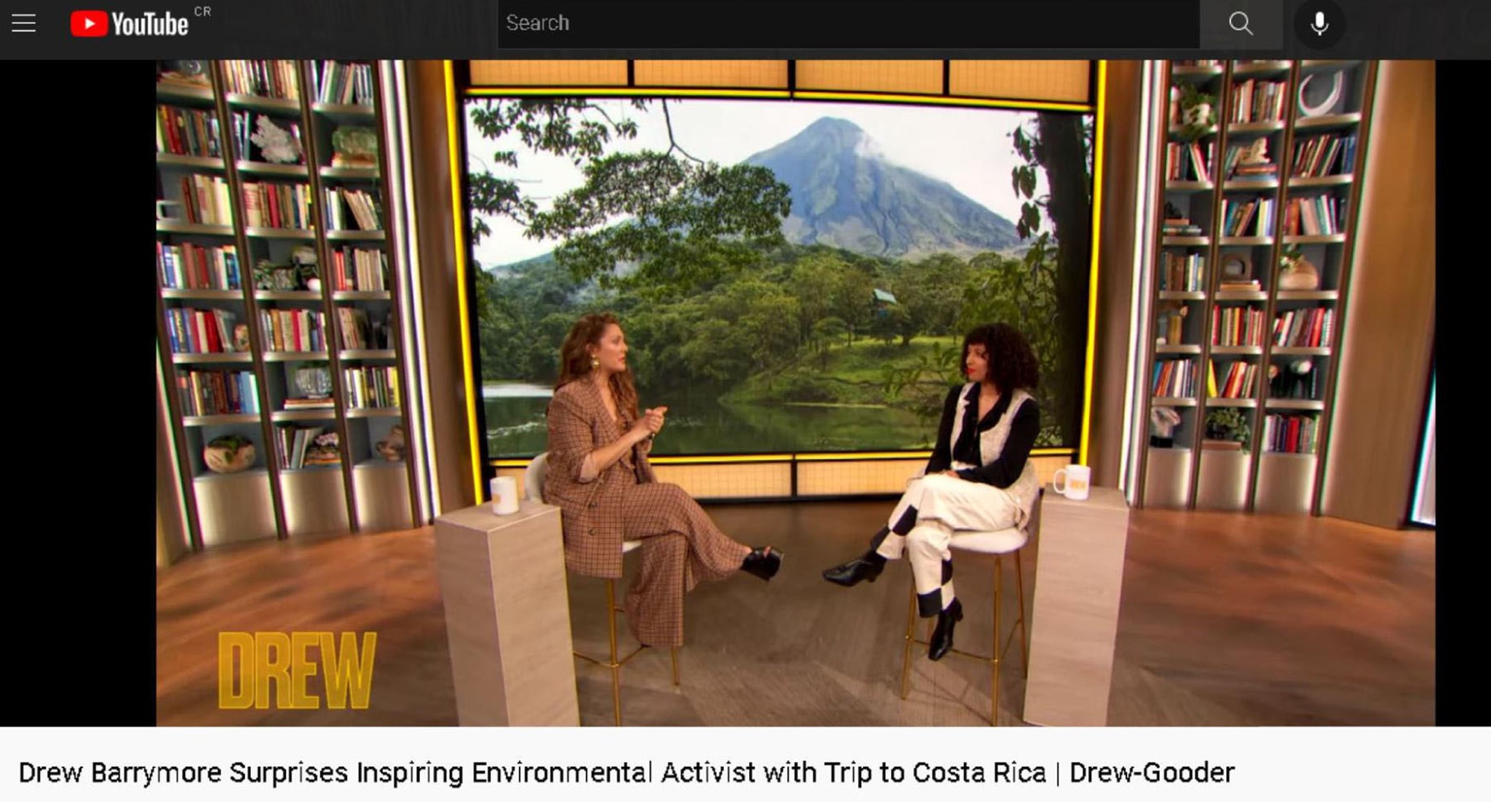 The Drew Barrymore Show with some high praise for Costa Rica